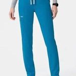 FIGS - High Waisted Yola Skinny Scrub Pants Extreme Blue Doctor Nurse Tall Photo 0