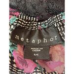 Metaphor Sheer Black Pink Floral Lace Trim 90s Y2K Cami Slip Top S NWT Photo 6