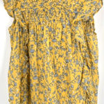 BeachLunchLounge  Floral Peasant Cottage Top Blouse Baby Doll Pleated Ruffle Smal Photo 0