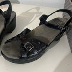 Dansko  Women’s Sissy Black Patent Leather Wedge Sandals Size 42 or 11 Photo 4