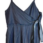 Lulus Dorado Wide Leg Tie Front Jumpsuit Denim Chambray Size XL JS16136COA Photo 4