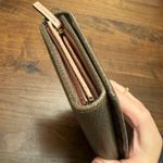 Gucci Leather Continental Wallet Grey & Light Pink EUC Photo 5