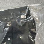 Shinestar  Shirt Top XL Womens Black Short Sleeve Twist Front Button Down Collar Photo 5