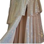 Mac Duggal Starlit Glamour Iridescent Sequin Tiered Ruffle Maxi Gown 12 NEW Photo 9