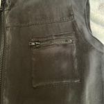 Women's Vintage Junction West Black Sleeveless Cargo Silk Jacket Vest Size M Photo 4