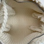 Vintage Purse Macrame Zipper Closure Scalloped Trim Small Cream Cottagecore Boho White Photo 4