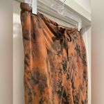 Double Zero ZERO ZERO Y2K Black & Rust Tie Dye Midi Skirt With Ruffle Hemline - S Photo 10