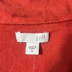 J.Jill  Sweater Cardigan Sz M Coral Open Front Linen/Cotton/Modal Blend Office Photo 3