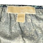 Michael Kors Blue Paisley Floral Scoop Neck Bracelet Sleeve Blouse Top size L Size L Photo 1