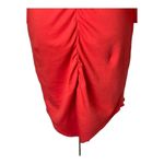RE/DONE Red Ruched Front Long Sleeve Mini Sheath Dress Size S Photo 6