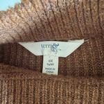 Terra & Sky  Camel Tan Cropped Mockneck Sweater Size 14 0X Photo 4