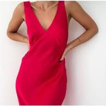 Rumored Sunset Strip Maxi‎ Dress Cranberry LARGE Slip Cranberry Red Sexy $128 Photo 2