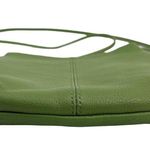 Stone Mountain  Crossbody Purse Bag Green Pebble Leather 8" x 7" Photo 3