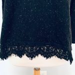 Style & Co Black White Speckled VNeck Pullover Sweater Photo 3