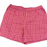 Lands' End Womens Pink Plaid Shorts Size XL Photo 0