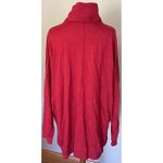 Eileen Fisher Turtleneck Sweater Sz LG 100% Merino Wool Red Holiday Dressy Photo 4