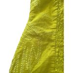 Women's Large Neon Green Yellow Boho Corset Tie Boho Festival Sleeveless Top Photo 6