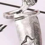 Silver Star Snake Nail Ring Photo 3