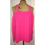 NWT $248 W Worth New York Lotus Vintage Crepe Cold Shoulder Blouse Womens 0 Pink Photo 4