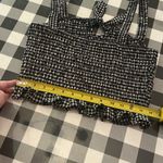 Sienna Sky  Women’s Gingham Smocked Black and White Top size Large Size Large Photo 5