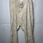 Old Navy NEW  Womens XXL Linen Blend Pants Drawstring Cream Tan Pull On Photo 0