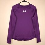Under Armour Women’s Cold Gear Graphic Print Logo Purple Long Sleeve Shirt Photo 0