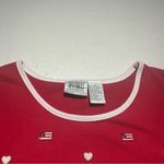 Jason Maxwell Vintage Red Patriotic T-Shirt USA Flag Hearts Stars Size Large Photo 4