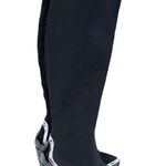 Jady Rose Walk Your Way Boots Contrastive Trim Knee Length Leather Black 8M NWOB Size 8 Photo 3