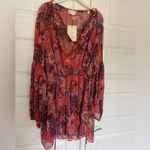 ALC Frank A.L.C. Elise Long Sleeve 100% Silk Floral‎ Mini Dress Photo 4