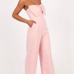 Petal and Pup  Poppy Bow Detail Strapless Cotton Blend Jumpsuit, Size Small, $89 Photo 5