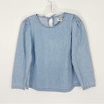 Madewell  Denim Puff Sleeve Swing Shirt NEW Size XS Photo 2