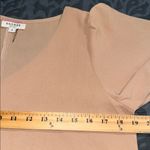 Andree by Unit  women’s size small hi low tan v-neck blouse with bell sleeves Photo 3