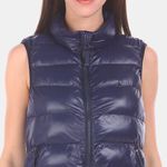 Gap Faux Fur Puffer Vest Jacket Navy Blue Cozy Primaloft Down Alternative XS new Photo 6