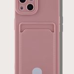 iPhone 13 Pro Max Pink Wallet Card Holder Phone Case Photo 0