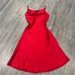 Moueey Elegant Red Satin Mini Dress Photo 4
