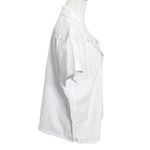 The Sleep Code Pajama Top Women’s Size XL White Cotton Short Sleeve Button Front Photo 4