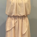 YA Los Angeles Elegant Cream Sleeveless Dress new silk fabric Photo 0