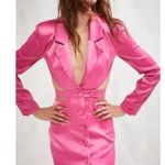 For Love & Lemons Marie Blazer Mini Hot Pink Dress, Size Small NEW Photo 2