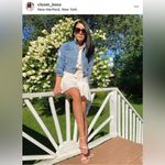 White 3/4 Sleeve Boho Lightweight V Neck Shirt Dress Size M Photo 4