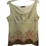 Elie Tahari Vintage Tahari Large Y2K Silk Tank Top Sheer Sleeveless Blouse Fairycore Fairy Photo 0