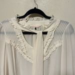 Rebecca Taylor  Ruffle Tie Neck Silk Long Sleeve Top Size 0‎ Photo 3