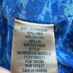 Alice + Olivia  Linen Burnout‎ Drape Neck Sleeveless Mini Blue dress size S Photo 6