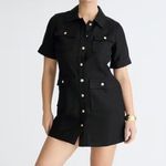 J.Crew Gamine Shirt Dress in Linen Black Photo 1