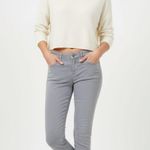 Loft Ann Taylor Women's Modern Skinny Crop Jeans Grey Raw Hem 24/00 Photo 0