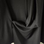 Elie Tahari  Wool and Lamb Leather Black Cardigan Photo 3