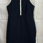 Sage  women's black white zip built-in shorts active‎ high neck split hem dress S Photo 0