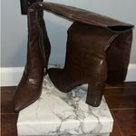 knee high faux leather boots Brown Size 5.5 Photo 1