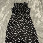 Forever 21  Black and White Crew Neck Sheath Lightning Bolt ⚡️ Dress Photo 0