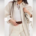 Free People NWOT Sabine Striped Articulated Shirt Photo 1