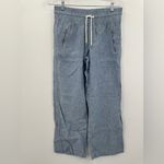 Athleta Women's Blue Cabo Wide Leg Linen Pants Size 6P Photo 2